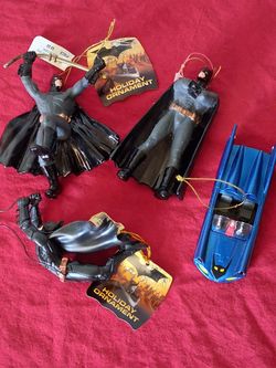 Lot of 4 Vintage Batman Holiday Ornaments
