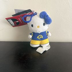 Hello Kitty LA Rams Keychain Plushie 
