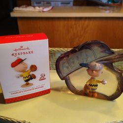 Peanuts Charlie Brown  Ornament And Charlie Brown Paperweight