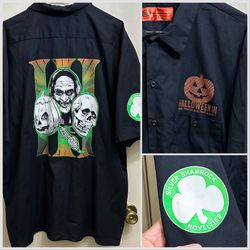 Dickies Halloween III Season Of The Witch Final Processing Test Subject short sleeve button down shirt size 3XL