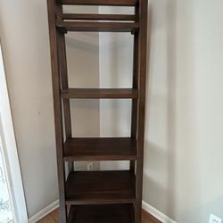Dark Wood Ladder Shelf
