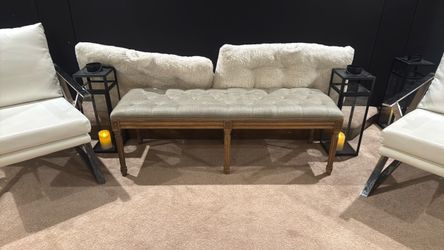 Fabric wood bench