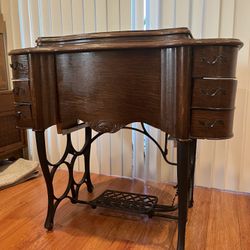 Antique Sewing Machine Cabinet (No Machine)