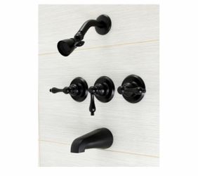 Kingston Brass Victorian Tub and Shower Trim Package with Single Function Shower Head Oil Rubbed Bronze Alternate Image Alternate Image Alternate Imag
