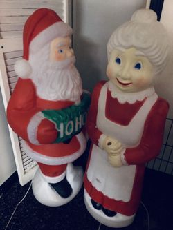 Mr And Mrs Santa Blow Molds