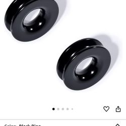 2pcs Black Aluminum Recovery Winch Snatch Block Heavy Duty Snatch Pulley Ring Tow Strap 41000lb for 3/8 1/2" Rope