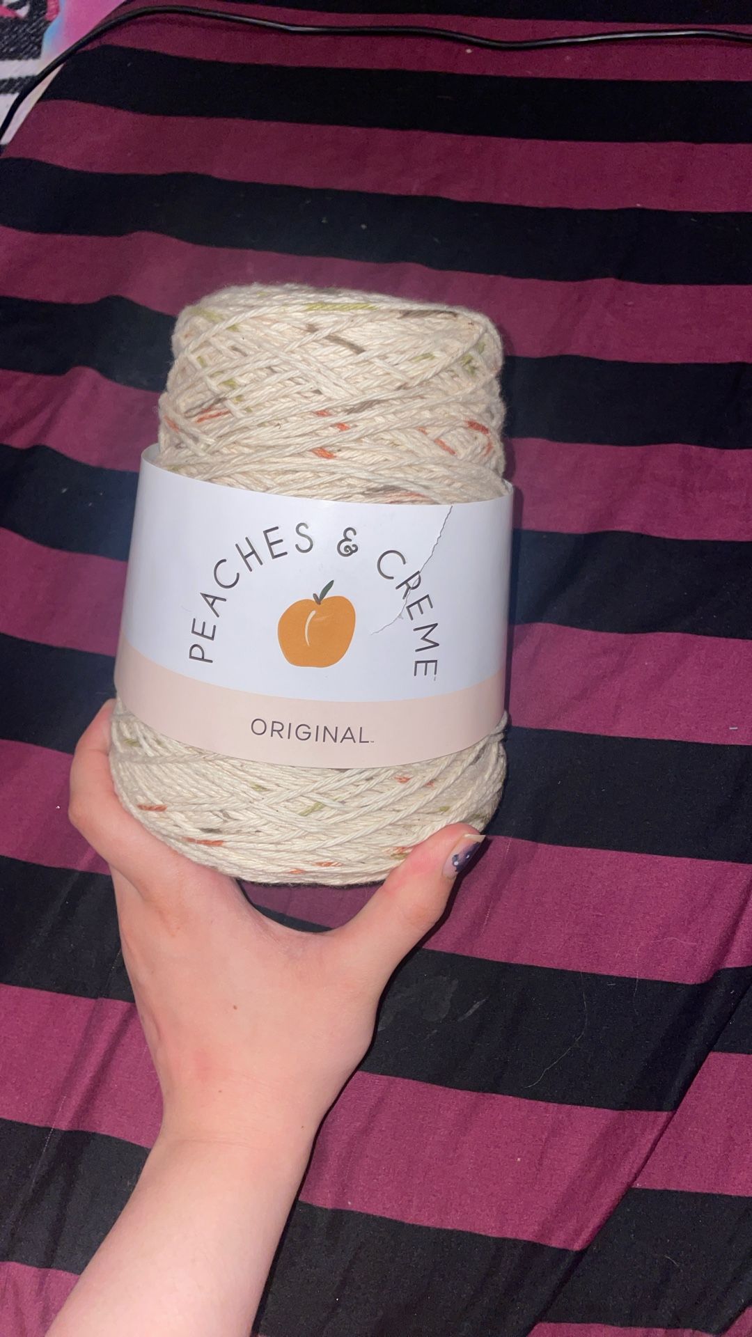 2 Spools Peaches & Creme “Original” Yarn