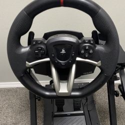 PS5 Steering Wheel With Set Up 