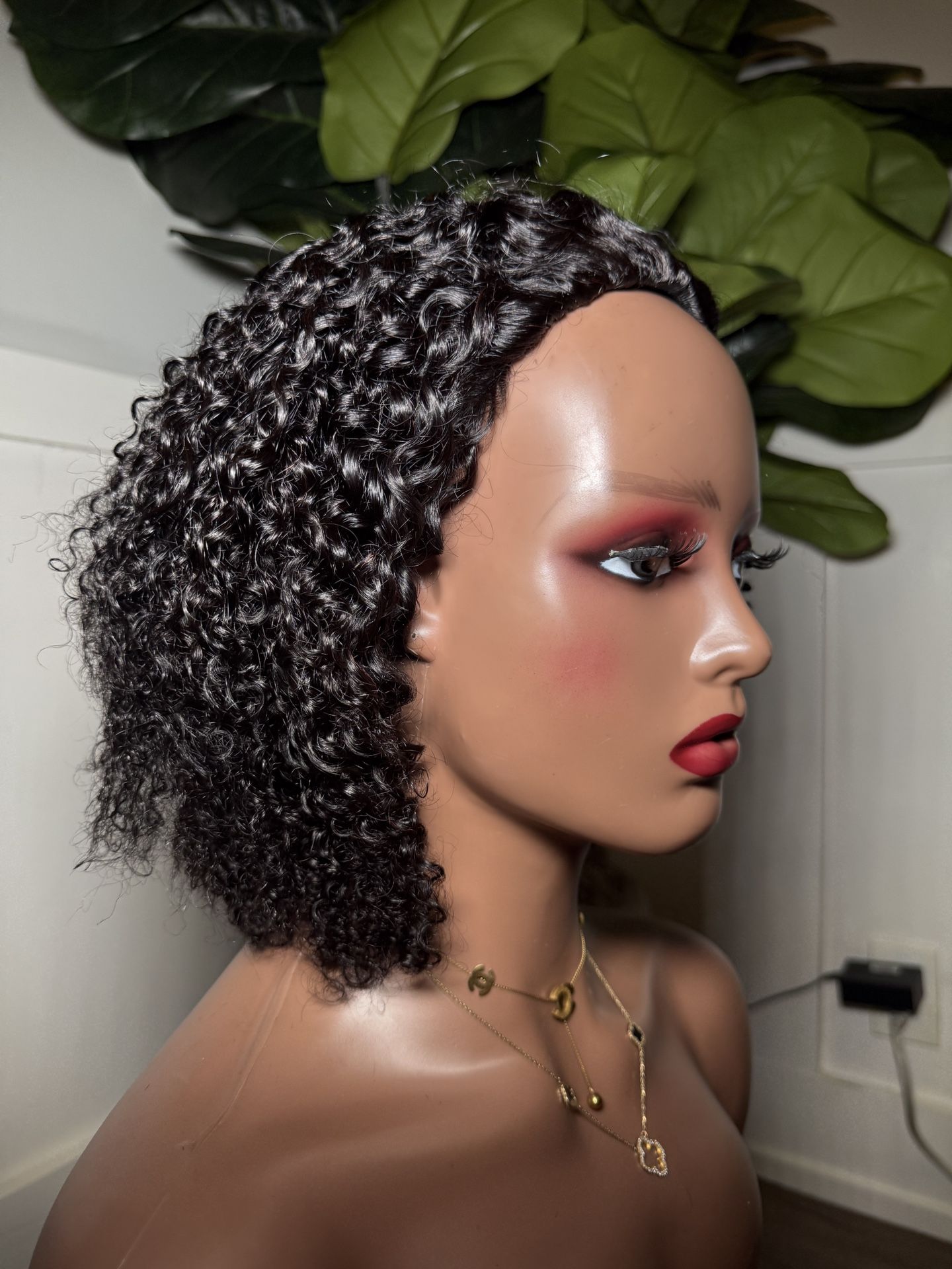 Crystal Kinky Curly Half Wig Human Hair