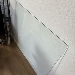 Tempered glass desk chair mat