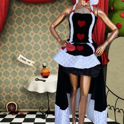 Roma Velvet / Quilted Queen of Hearts Costume - Alice in Wonderland