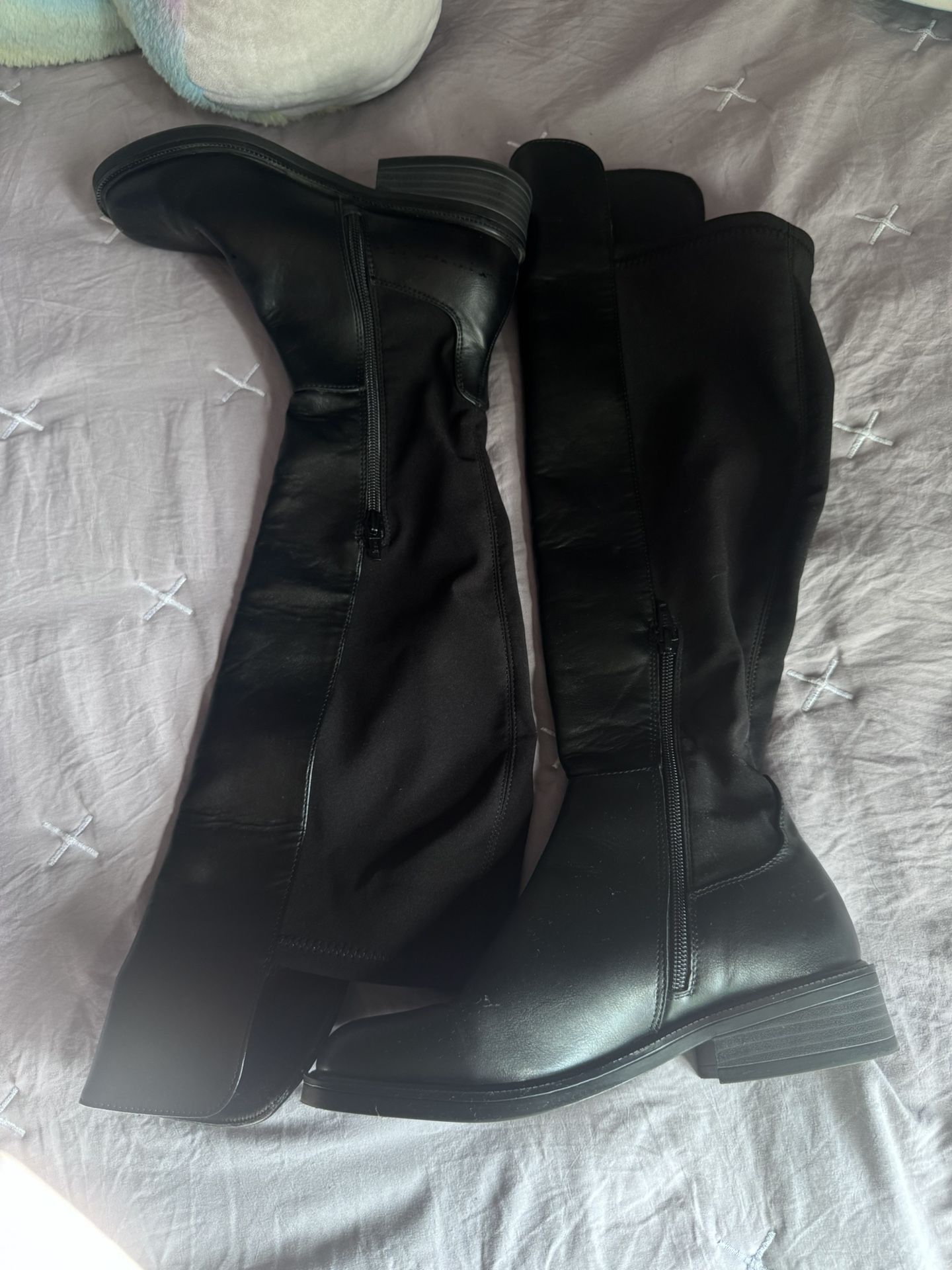 Black long boots