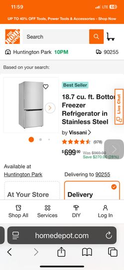 Refrigerator, Vissani, MSBM18SS