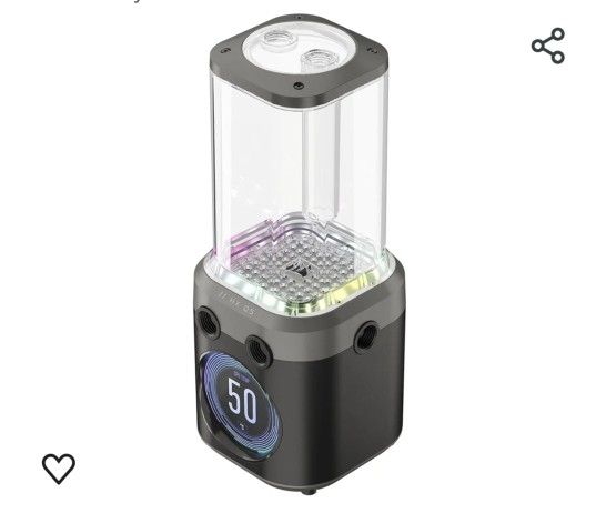 CORSAIR iCUE Link XD5 RGB Elite LCD Pump-Reservoir Unit - D5 PWM Pump - 480x480 IPS LCD Screen - 22 Addressable RGB LEDs - 440ml Nylon Reservoir - Ste