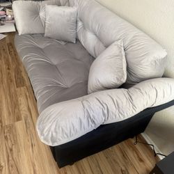 Grey Queen Pull Out Sofa 