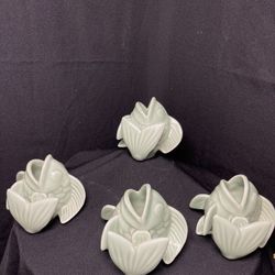 Vintage Jade Green Fish Vases-($20 each )