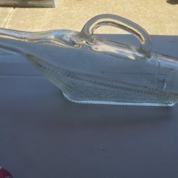 Vintage Glass Wine Bottle W/ Handle London 1966