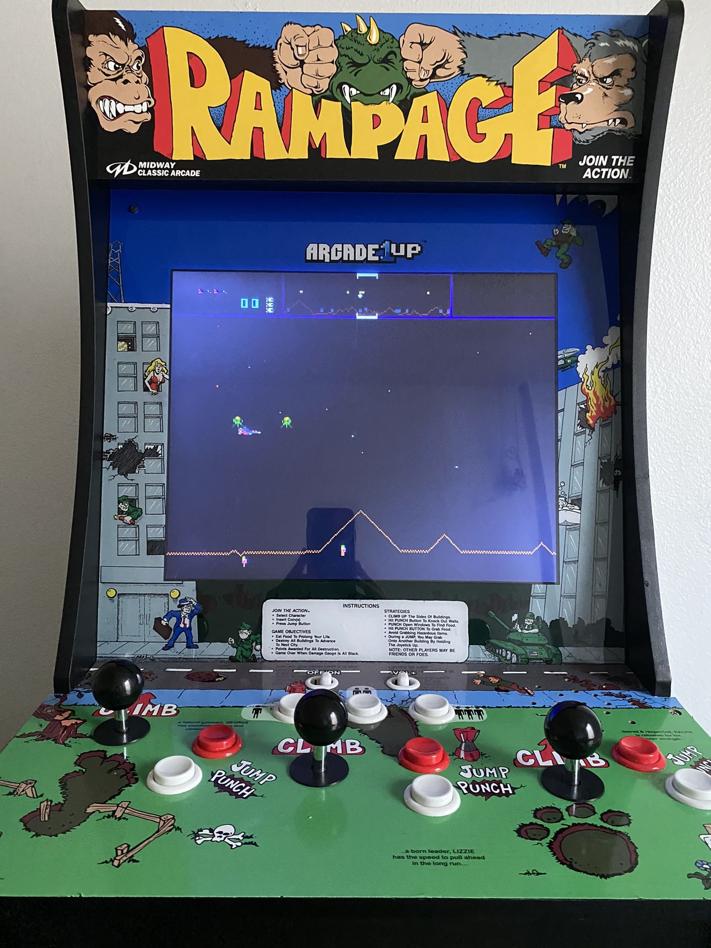 Arcade 1Up Rampage Defender Joust Gauntlet Arcade Game for Sale in