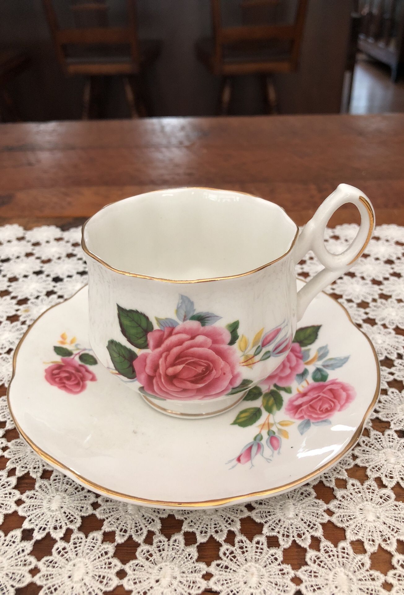 Royal Dover bone China vintage tea cup and saucer