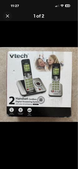 New VTech 2-Handset Cordless Phone System Caller ID & Call Waiting CS6529-2