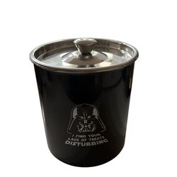 Star Wars Darth Vader Pet Treat Jar Petco Black Metal Container w Lid