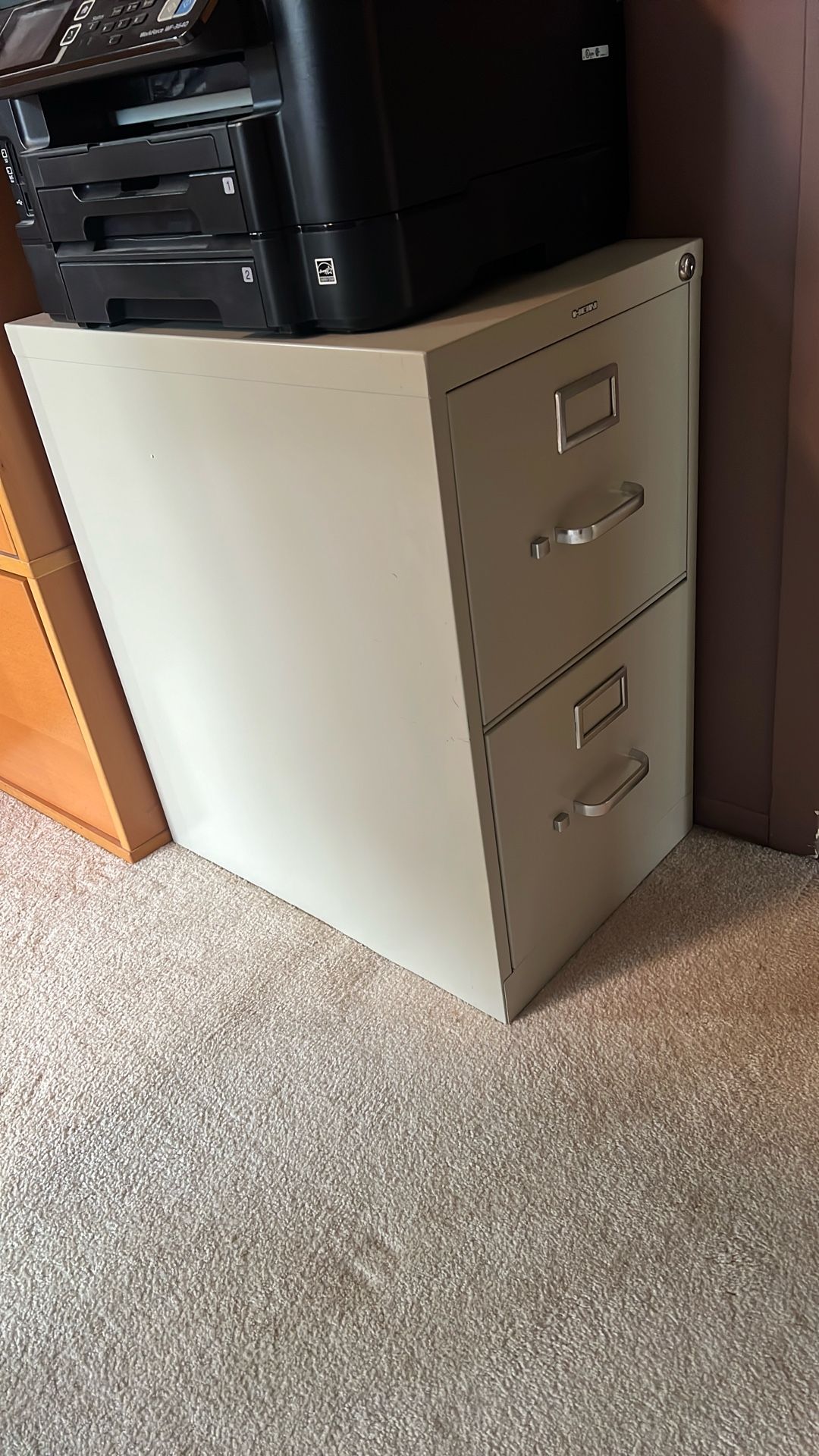 2 Drawer Metal Filing Cabinet