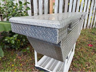 Husky 71" Aluminum Truck Tool Box Crossbed Full Size Pickup Diamond Plate - Heavy Duty Work Box