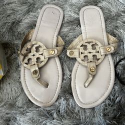 Tory Burch Miller Sandals big log flats y2k logo shoes thong slides flip flops 