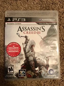 PS3 Assassin's Creed III • like new