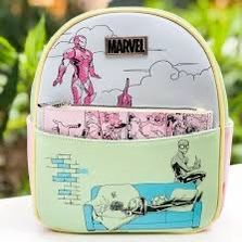 marvel disney comic box lunch backpack 
