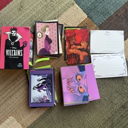 The Disney Villains Postcard Box: 100 Collectible Postcards - All New- Open Box