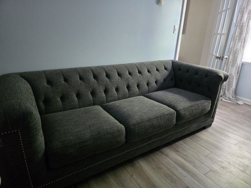 TUFTED SLEEPER SOFA with mattress
