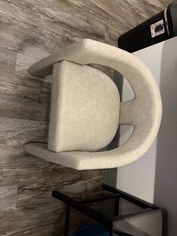 Cream Upholstered Accent Chair