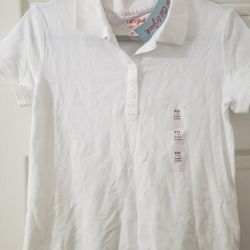Girls White School Uniform Top/Shirt Size XXLrg