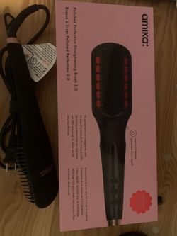 Amika polished perfection straightening brush 2.0