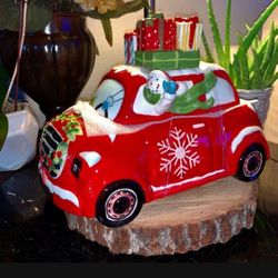 Christmas Car Cookie jar