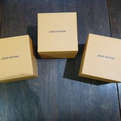 Louis Vuitton Empty Designer Jewelry Boxes Lot Of Three. for Sale