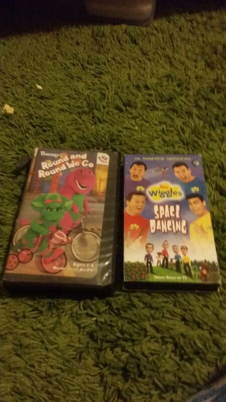 Barney round and round we go the wiggles space dancing