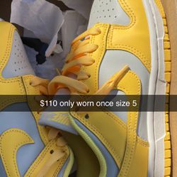Yellow And Gray Dunks 