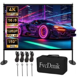 150” standing projector screen