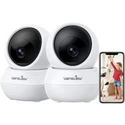 2K Home Security Cameras Indoor-2.4G WiFi Security Camera Indoor Wireless for Pets & Baby with Phone app, 2-Way Audio, PTZ, Motion Detection, SD Card/