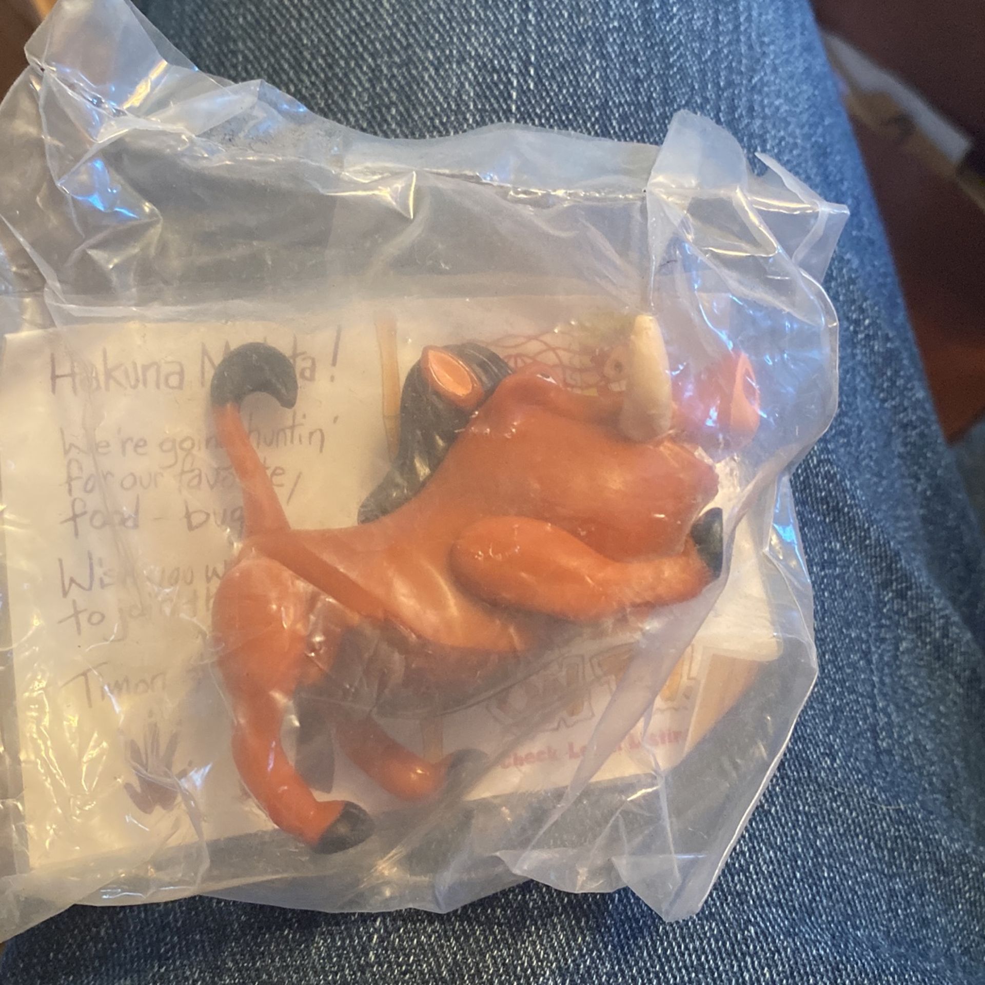 Vintage Burger King Pumbaa New In Sealed Wrapper 1994 NIP!