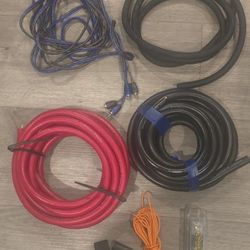 25ft 0 gauge power cable, 0' wire, red) and black   RCA 