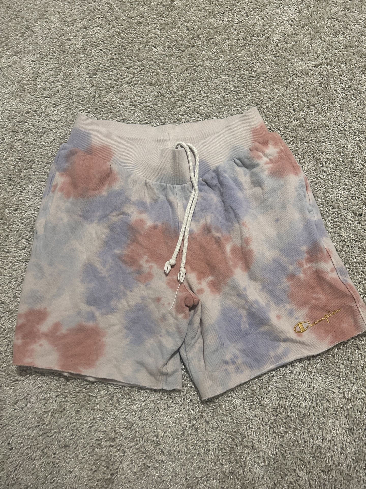 tie die champion shorts