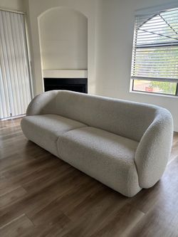 Boucle 85” Upholstered Sofa