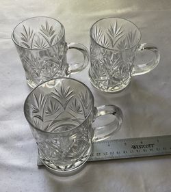 Two Paul Sebastian Crystal Mugs 