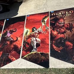 Blizzard Entertainment Court Yard Diablo Game Banners. 
