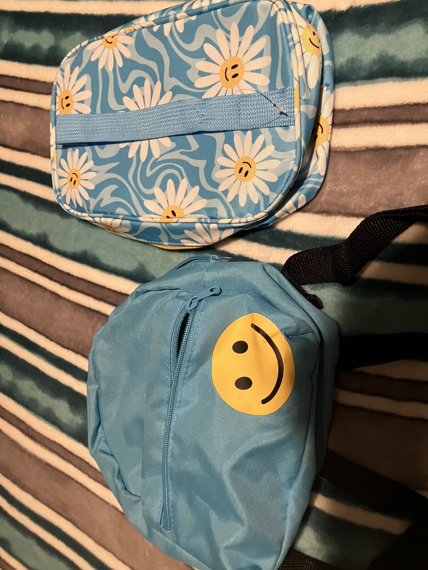 Smiley Small Backpack Purse And Make Up Or Carrying Case