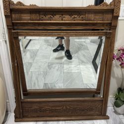 Tilt Wood Dresser Mirror