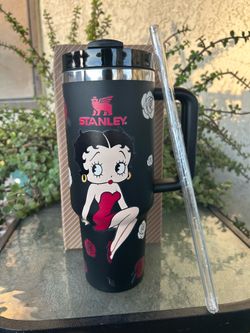 Betty Boop Black 40 oz Tumbler NEW